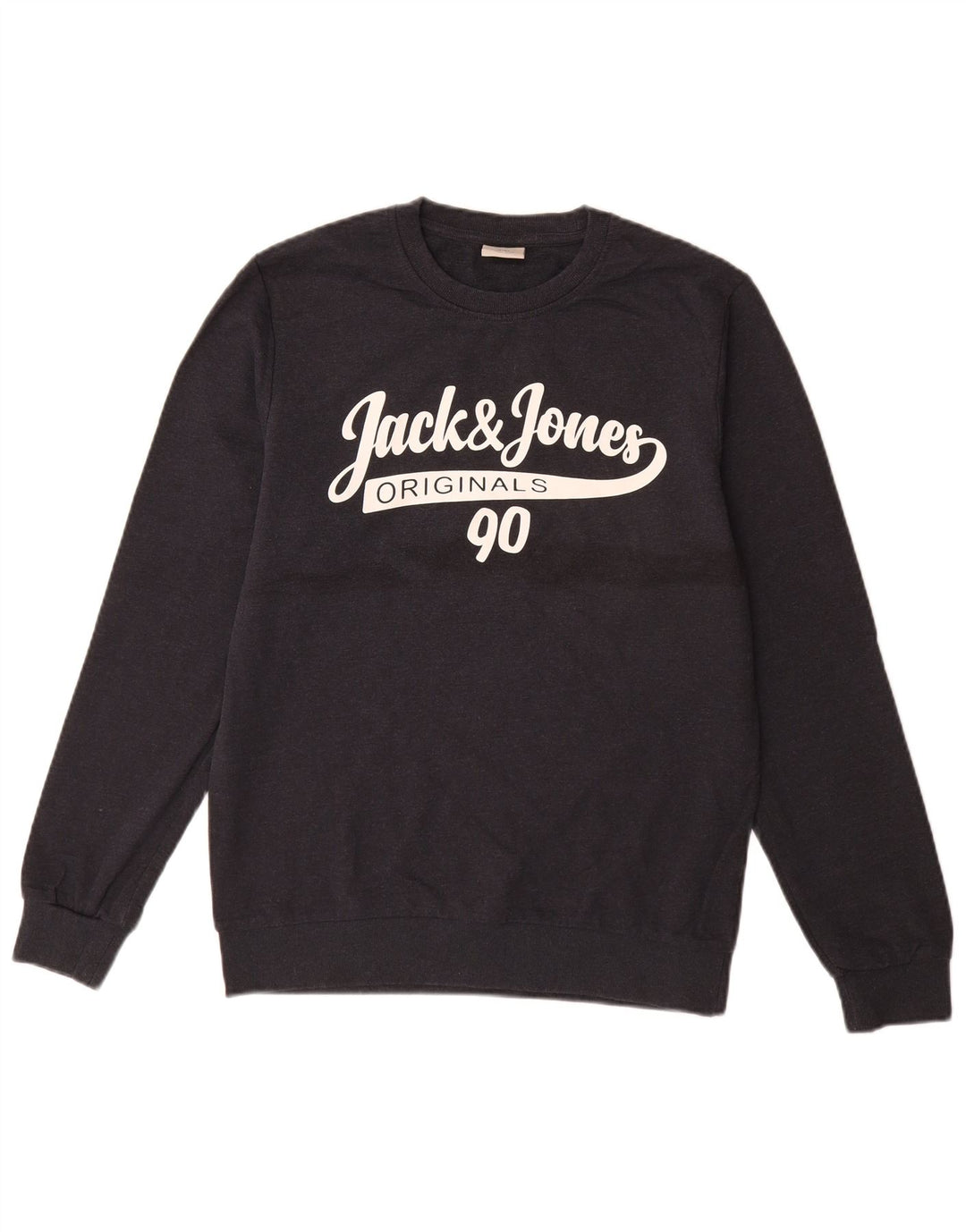 Jack & Jones Herren-Sweatshirt mit Grafik, Größe S, marineblau, Baumwolle