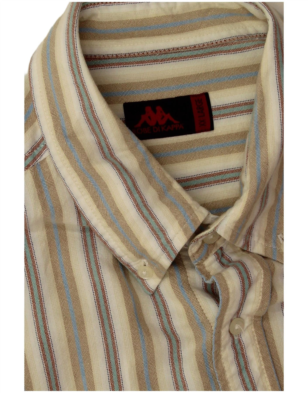 Kappa Herrenhemd 2XL Beige gestreift