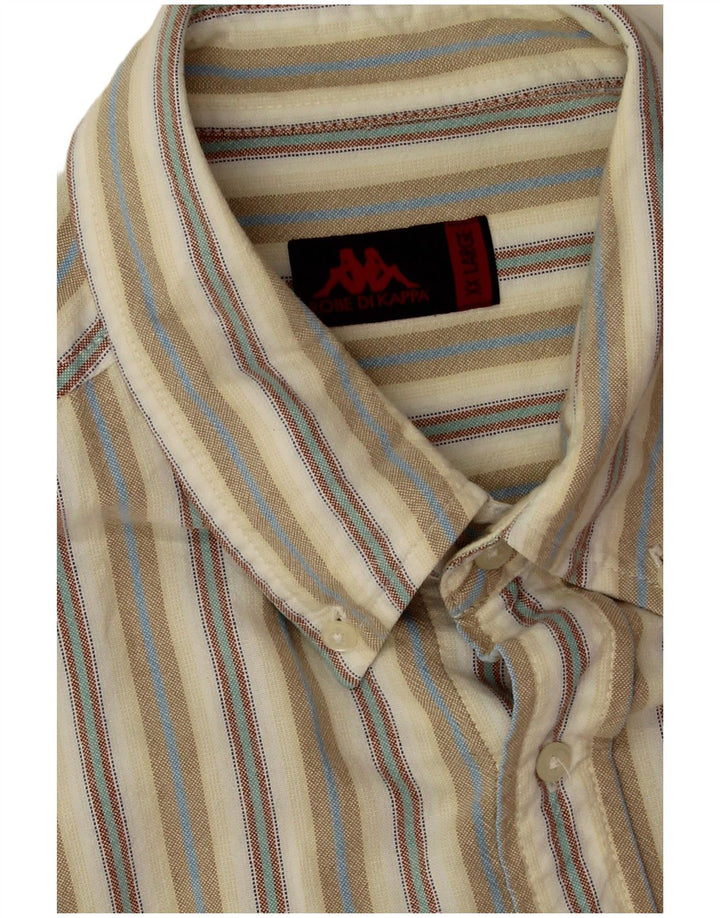 Kappa Herrenhemd 2XL Beige gestreift