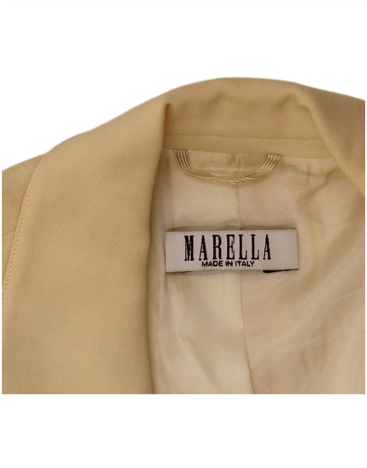 MARELLA Zweireihiger Blazer für Damen, UK 16, große gelbe Wolle