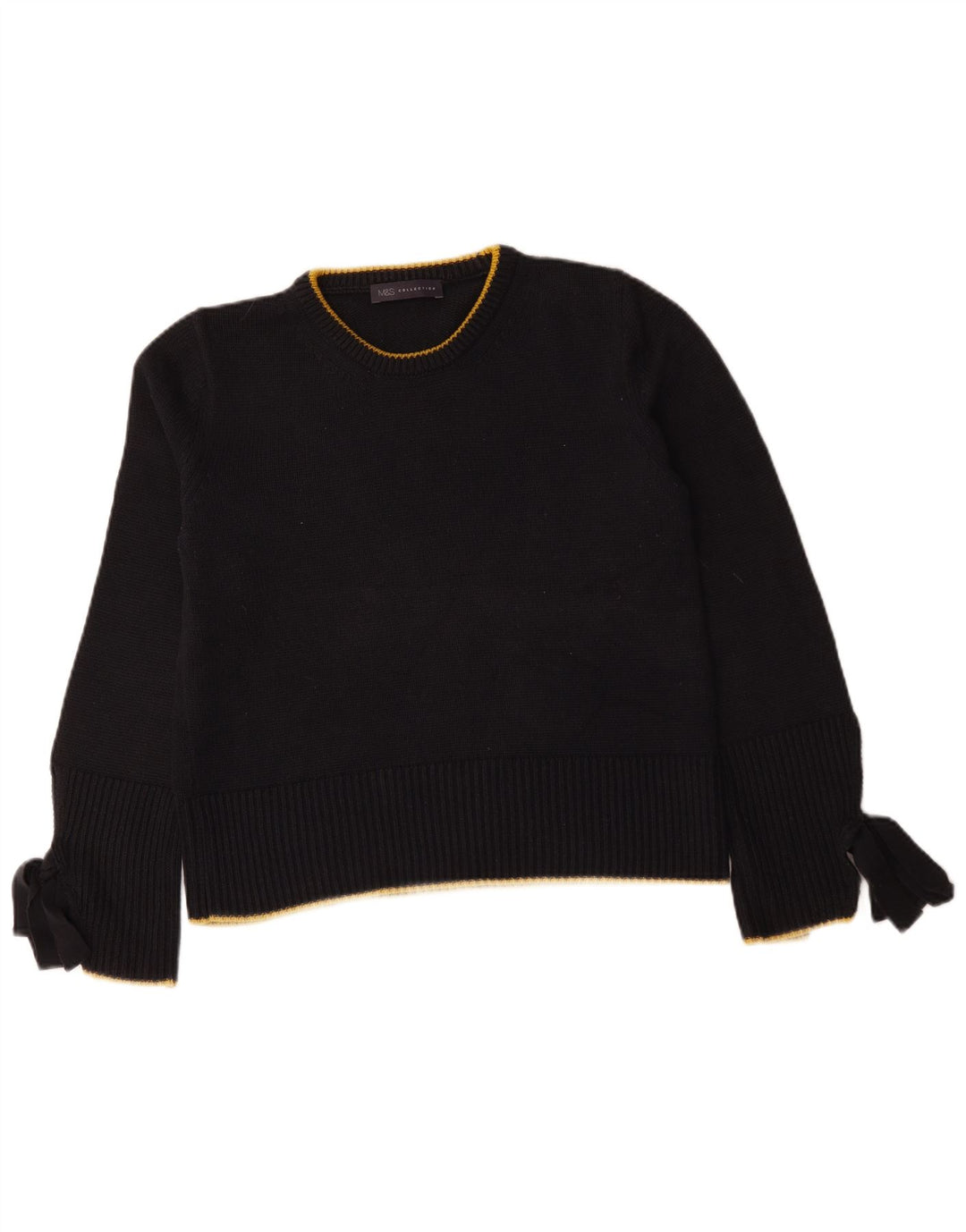 Marks & Spencer Damen-Pullover mit Rundhalsausschnitt, Gr. 14, mittleres Marineblau