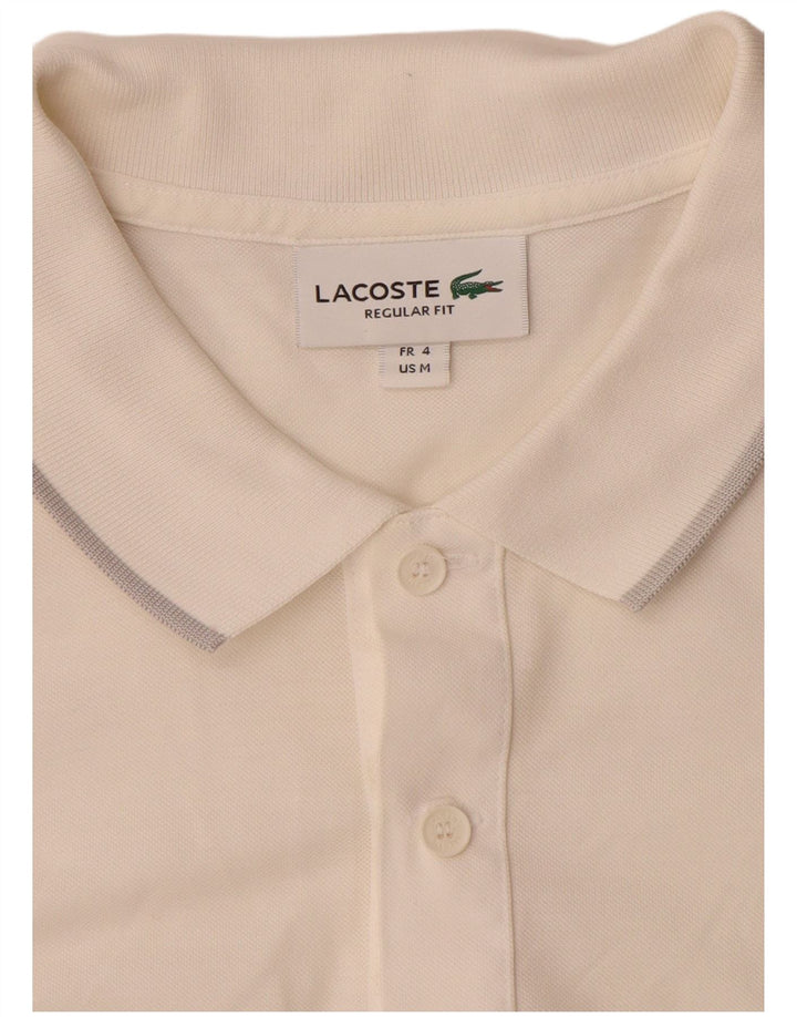 Lacoste Herren-Poloshirt mit normaler Passform, Größe 4, mittelweiß