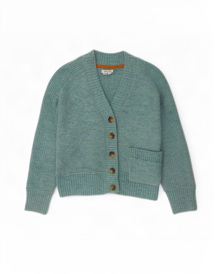 White Stuff Damen Crop-Oversize-Cardigan-Pullover, Gr. 10, Klein, Blau