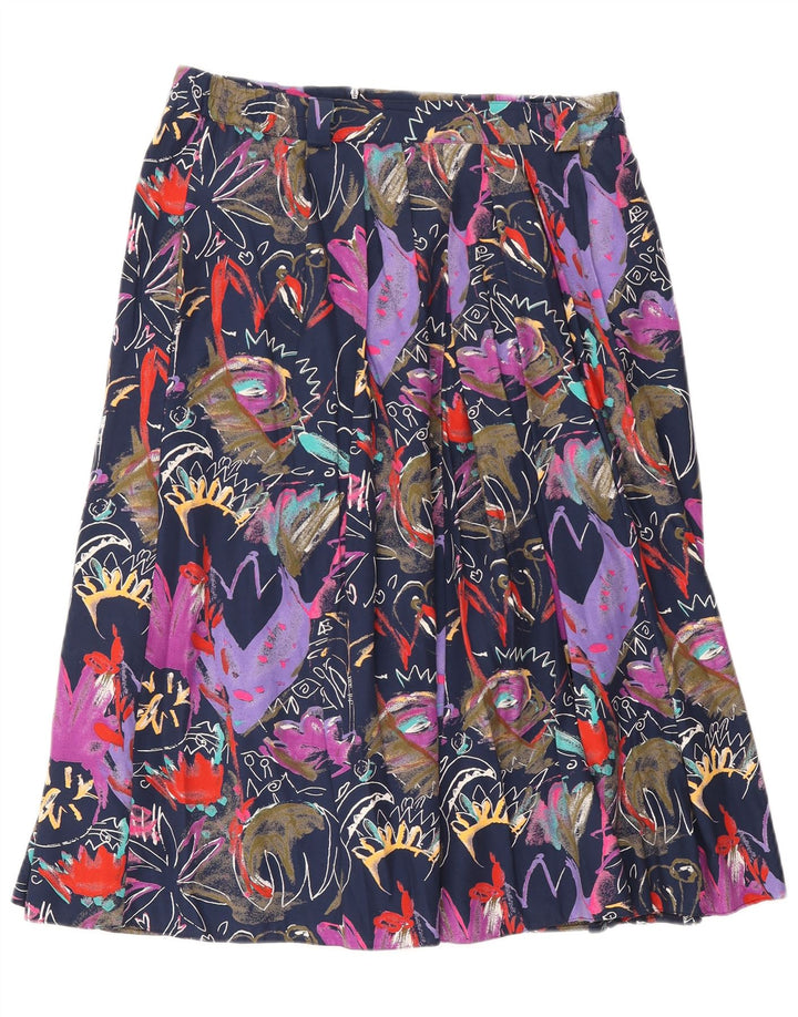 Vintage Damen-Rock mit abstraktem Muster, ausgestellt, EU 42, groß, W30, mehrfarbig