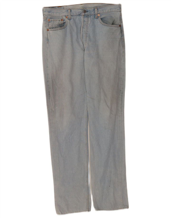 Levi's Herren 501 Straight Jeans W34 L35 Blaue Baumwolle