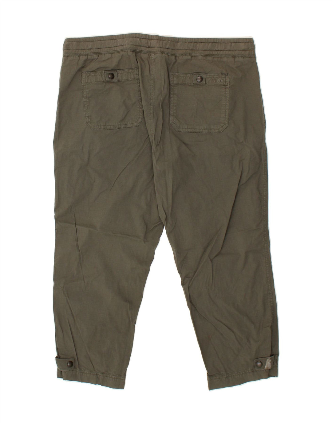 L.L.BEAN Womens Capri Trousers Medium W36 L23 Khaki Cotton Vintage L.L.Bean and Second-Hand L.L.Bean from Messina Hembry 