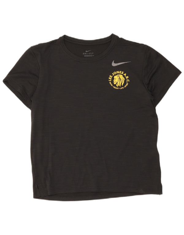 Nike Herren Lee Jones A.B.C. Grafik-T-Shirt-Oberteil Small Schwarz gefleckt