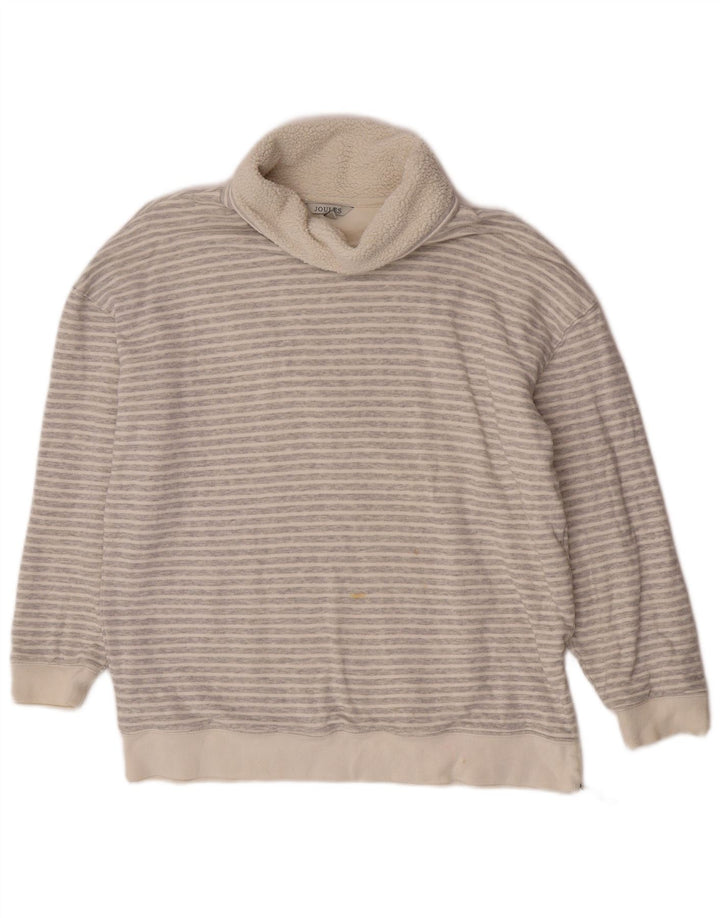 Joules Damen-Pullover mit Rollkragen, UK 12, mittelgrau, Nadelstreifen
