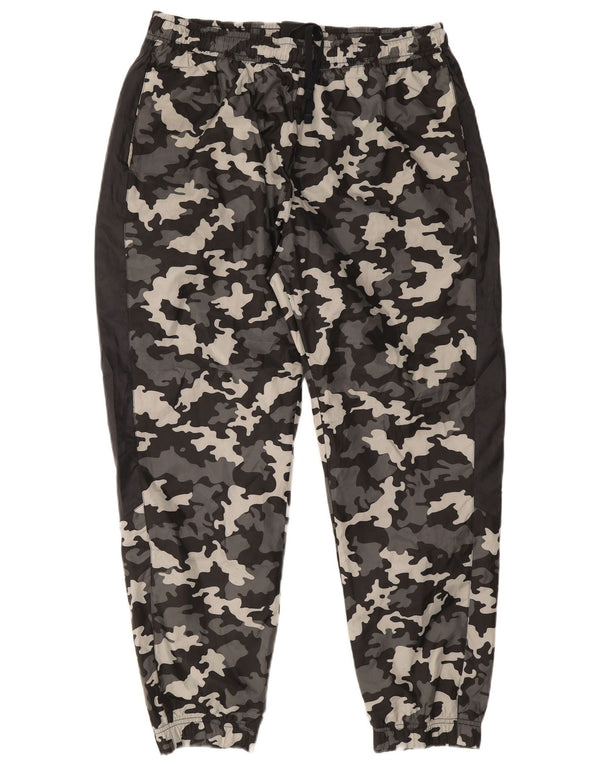 NIKE Herren-Trainingshose, Jogginghose, XL, graues Camouflage-Polyester