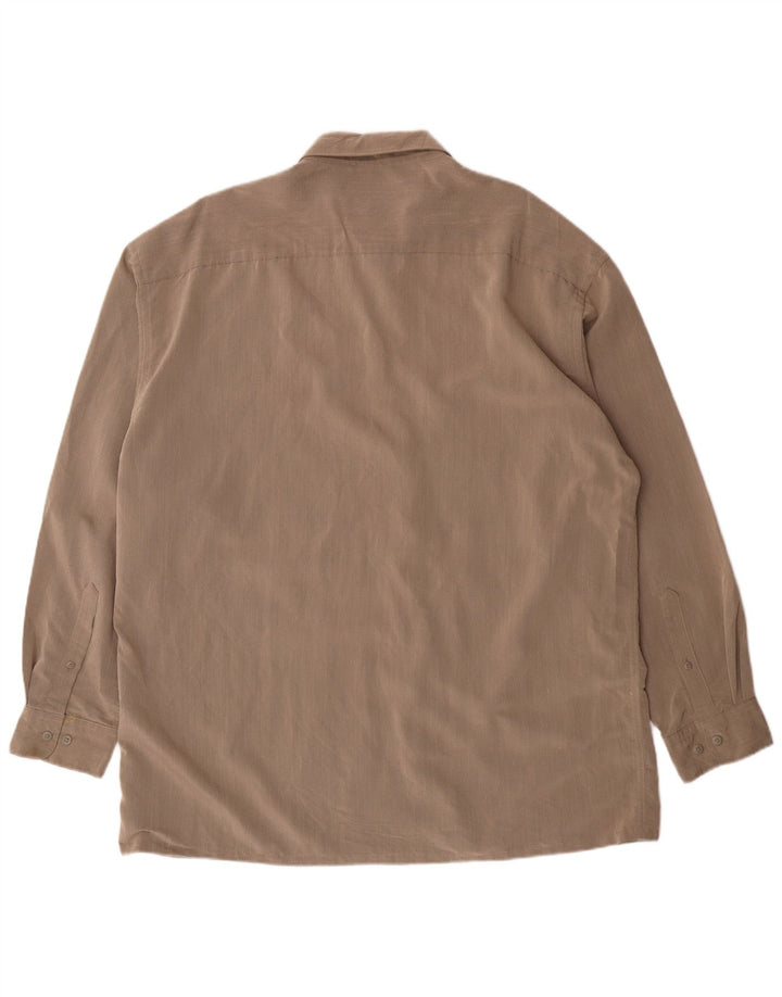 Pierre Cardin Herrenhemd Größe 17 17 1/2 XL Grau geflecktes Rayon