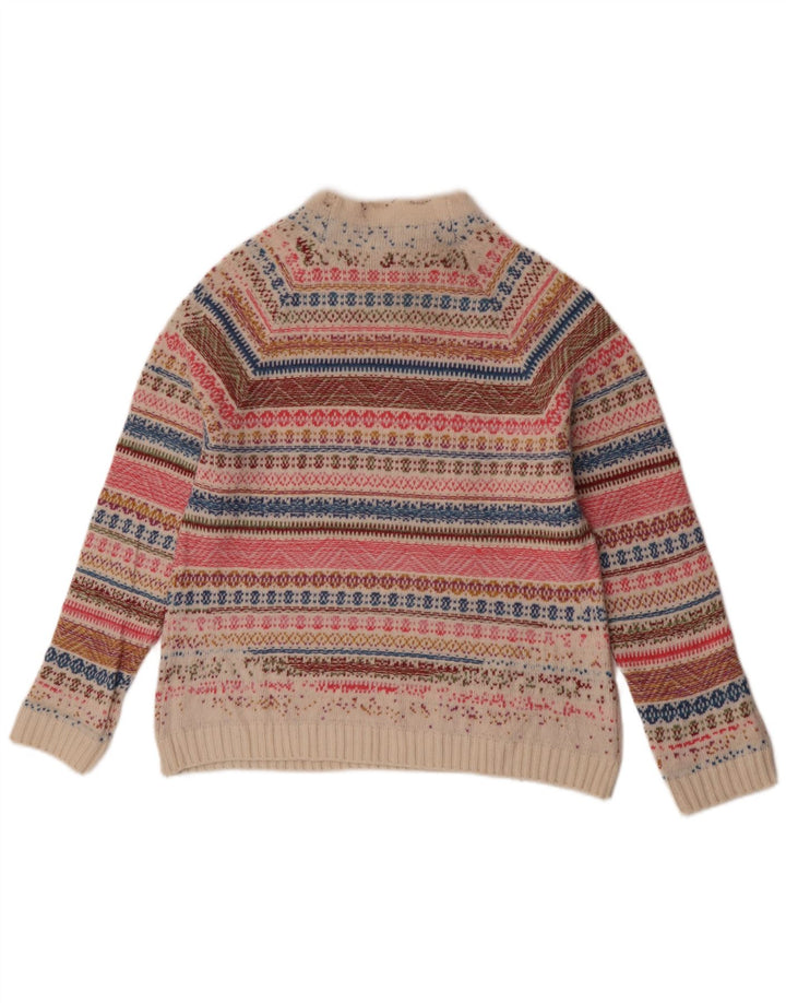 Benetton Damen-Pullover mit Rollkragen, Gr. 14, Größe M, mehrfarbig