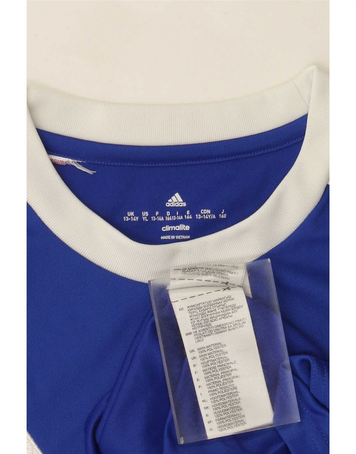 Adidas Jungen Climalite T-Shirt Top 13-14 Jahre Blau Polyester