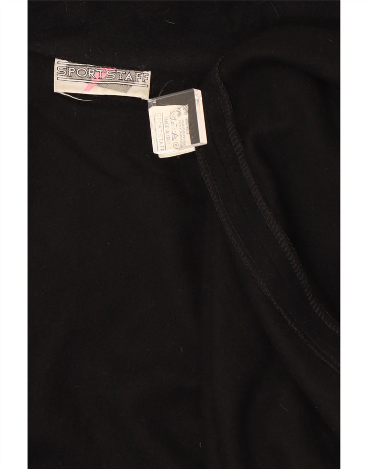 Sportstaff Damen Poncho-Mantel, Einheitsgröße, schwarze Wolle