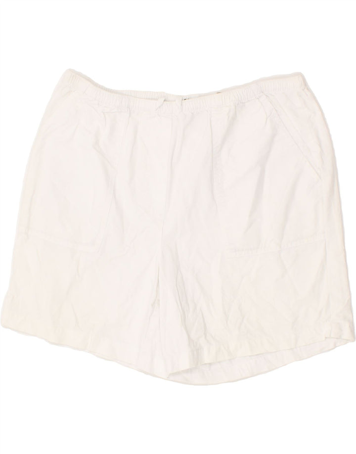 L.L.BEAN Womens Sport Shorts UK 14 Medium White Cotton Vintage L.L.Bean and Second-Hand L.L.Bean from Messina Hembry 