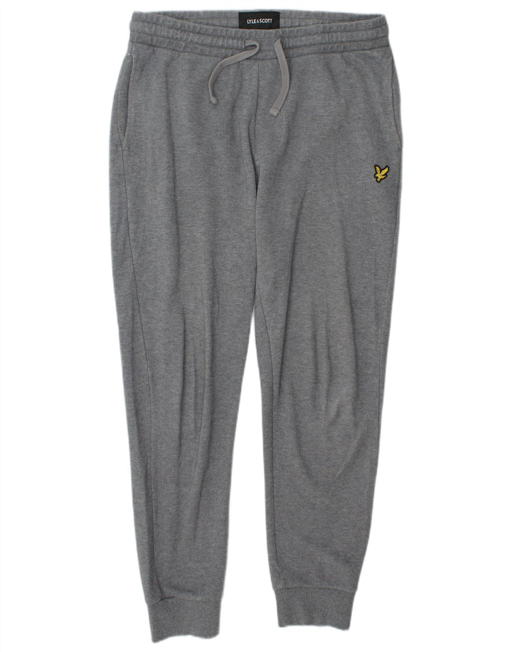 Lyle & Scott Herren-Trainingshose, Jogginghose, mittelgraue Baumwolle
