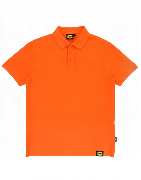 Diadora Mens Polo Shirt Medium Orange Cotton