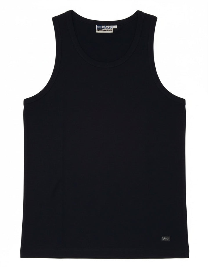 Asics Damen Weste Top UK 12 Medium Marineblau Baumwolle