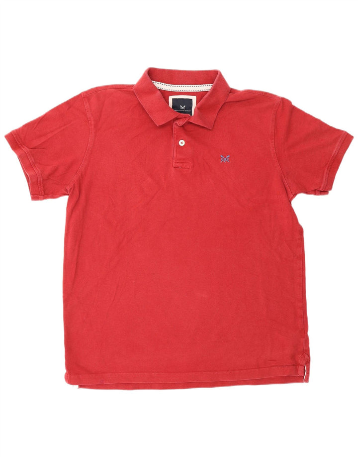 CREW CLOTHING Herren-Poloshirt, groß, rote Baumwolle