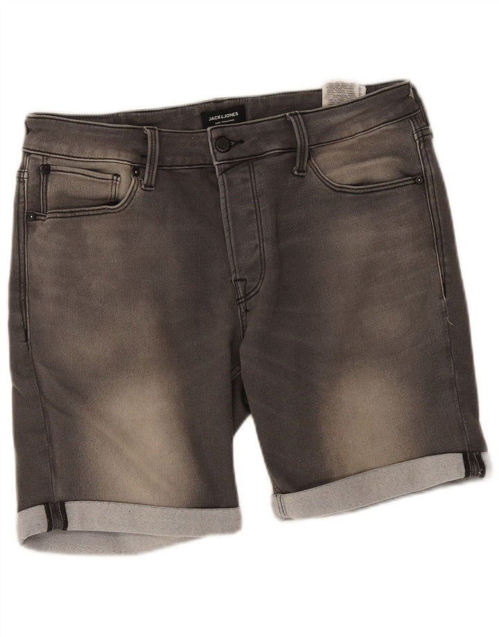 Jack & Jones Herren Denim Shorts XL W38 Grau Baumwolle