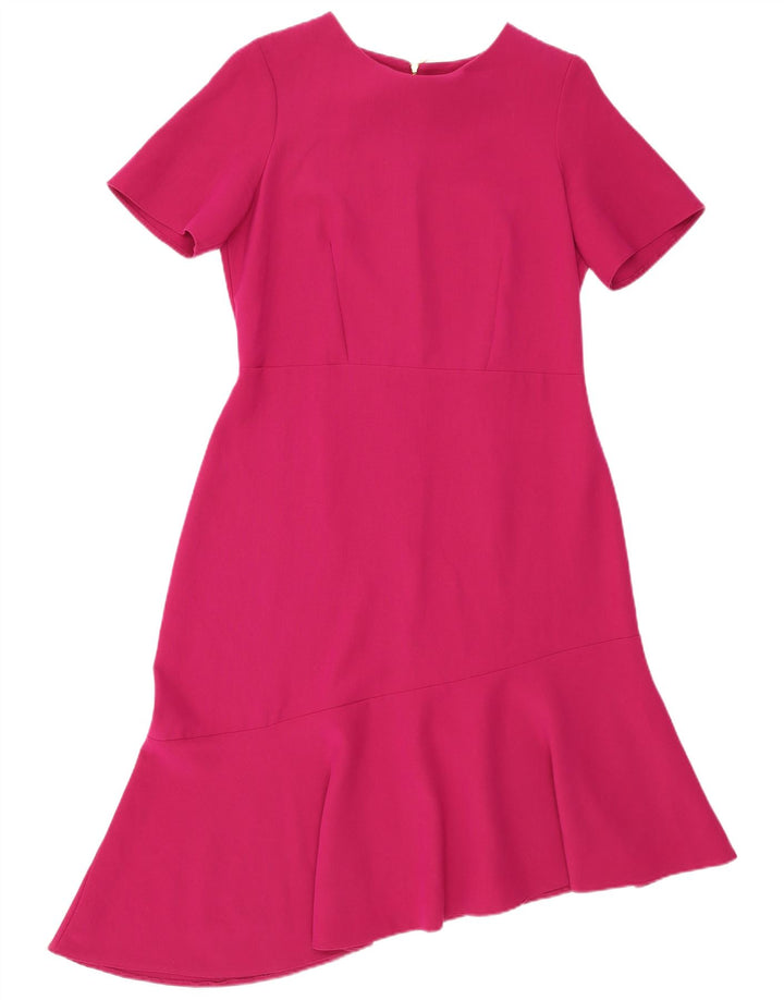 CLOSET Damen Asymmetrisches asymmetrisches Kleid UK 16 Large Pink Polyester