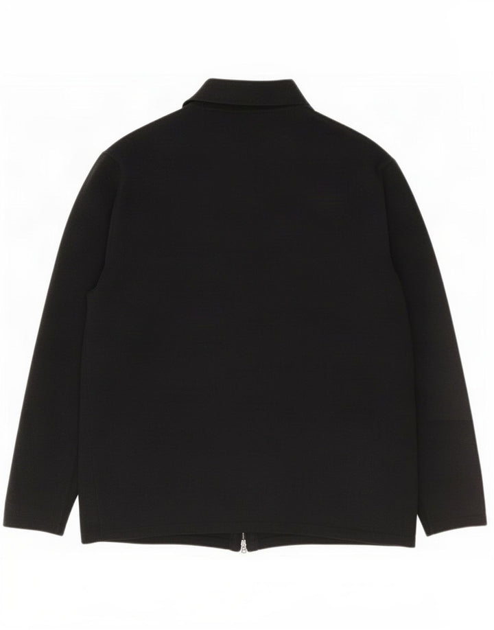 Massimo Dutti Herren-Cardigan-Pullover, groß, Schwarz