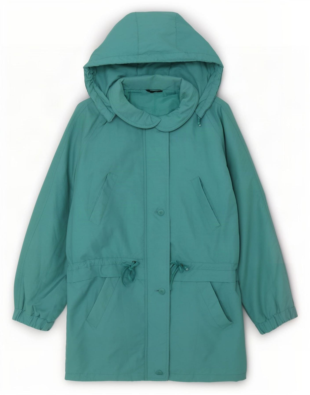 C&A Damen-Windbreaker-Mantel mit Kapuze, übergroß, EU 36, klein, Türkis