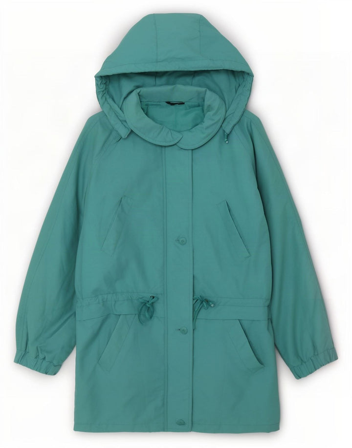 C&A Damen-Windbreaker-Mantel mit Kapuze, übergroß, EU 36, klein, Türkis
