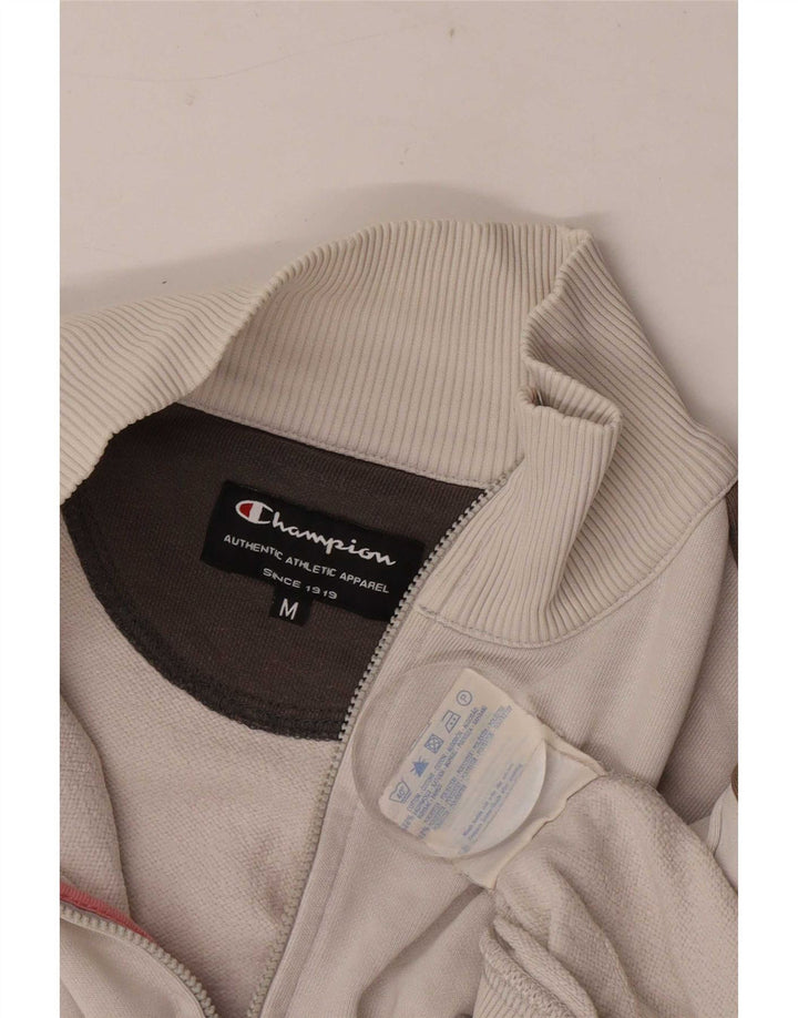 Champion Damen-Trainingsanzug-Top-Jacke, UK 12, Mittel, gebrochenes Weiß, Farbblock