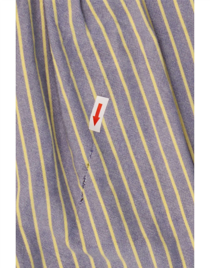Chaps Herrenhemd aus mittelblauer, gestreifter Baumwolle