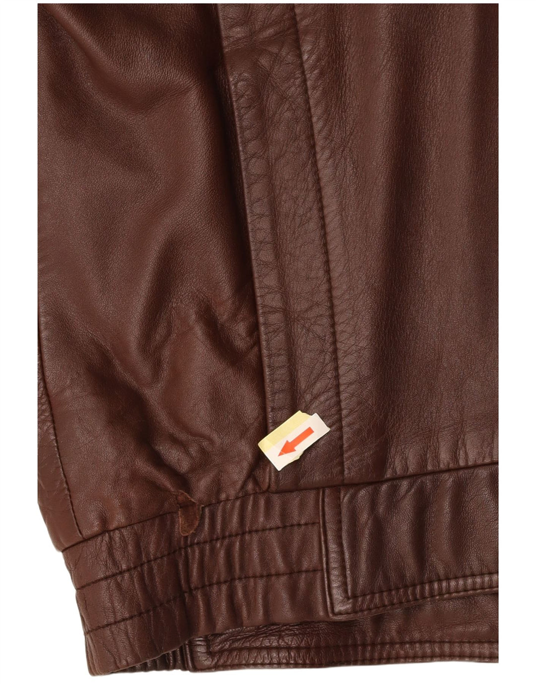 NOBLE Herren-Lederjacke mit lockerer Passform, EU 44, XS, braunes Leder
