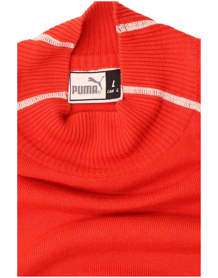 Puma Herren-Pullover mit Rollkragen, groß, rot, Farbblock
