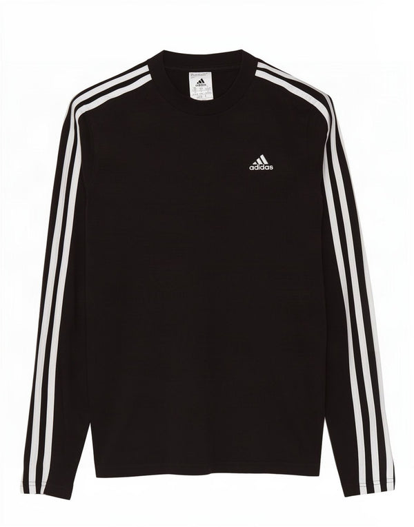 Adidas Damen Top Langarm UK 4/6 XS Schwarz Baumwolle