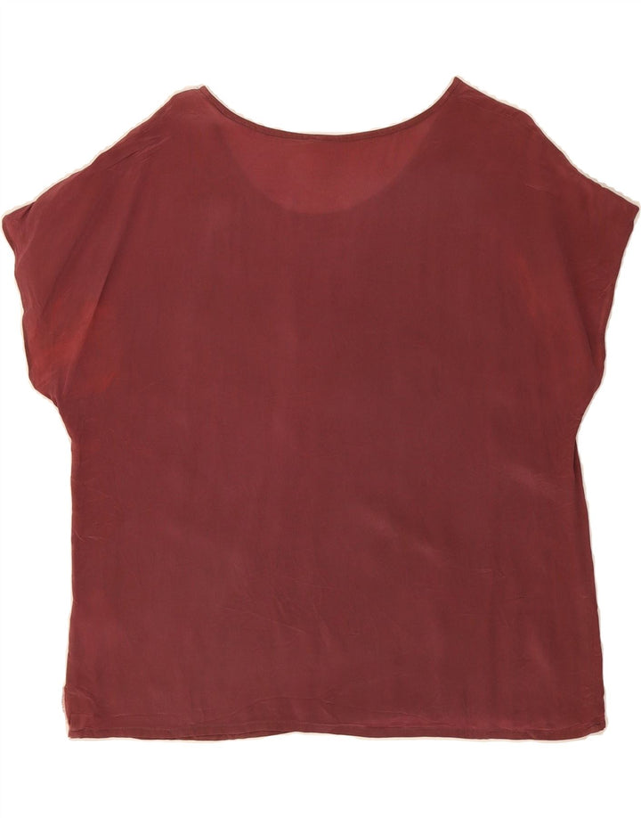 VINTAGE Womens Blouse Top IT 46 Large Burgundy Vintage Vintage and Second-Hand Vintage from Messina Hembry 