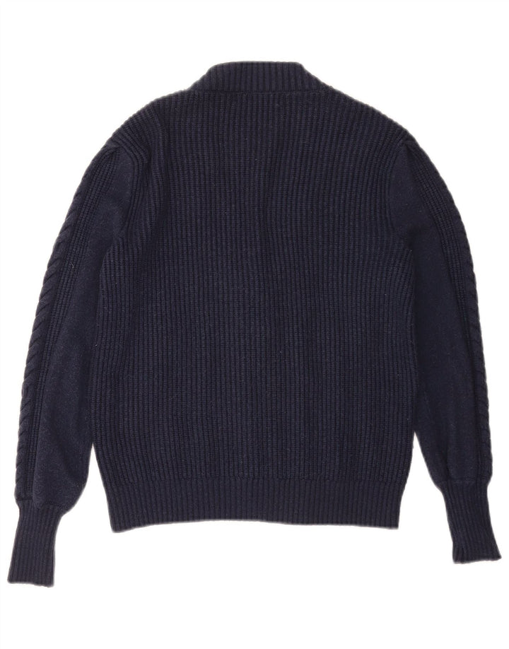 Marks & Spencer Damen-Cardigan-Pullover UK 10 Small Marineblaue Viskose