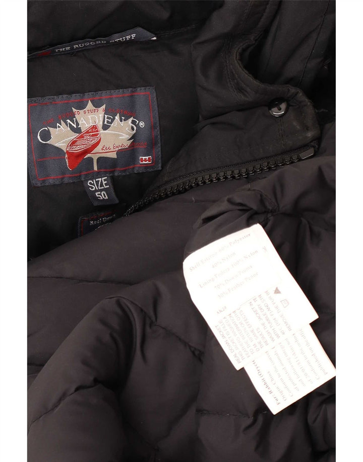 Canadiens wattierter Herrenmantel mit Kapuze IT 50 Large Black Polyester