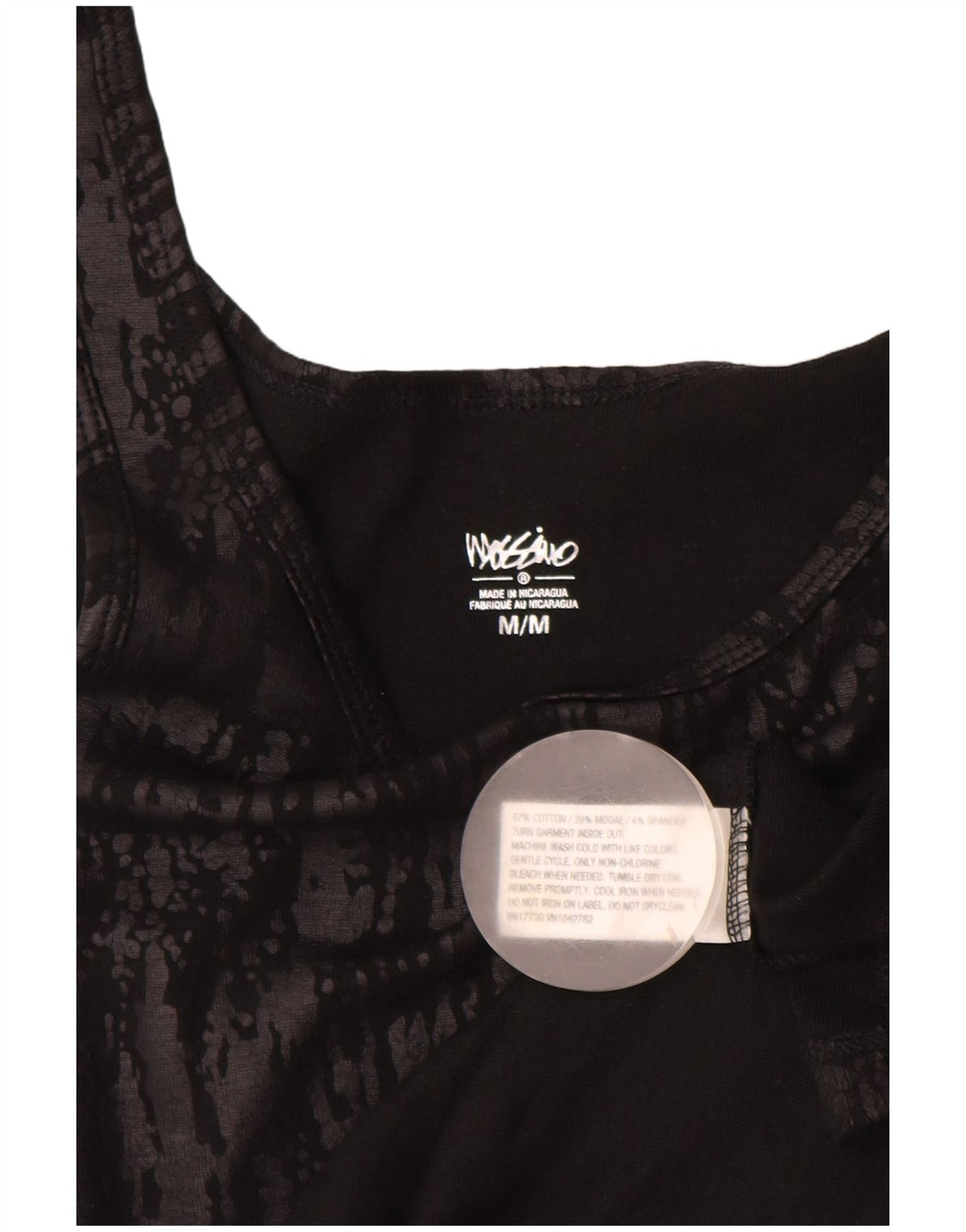 MOSSIMO Damen Weste Top UK 12 Mittelschwarze Baumwolle mit Animal-Print