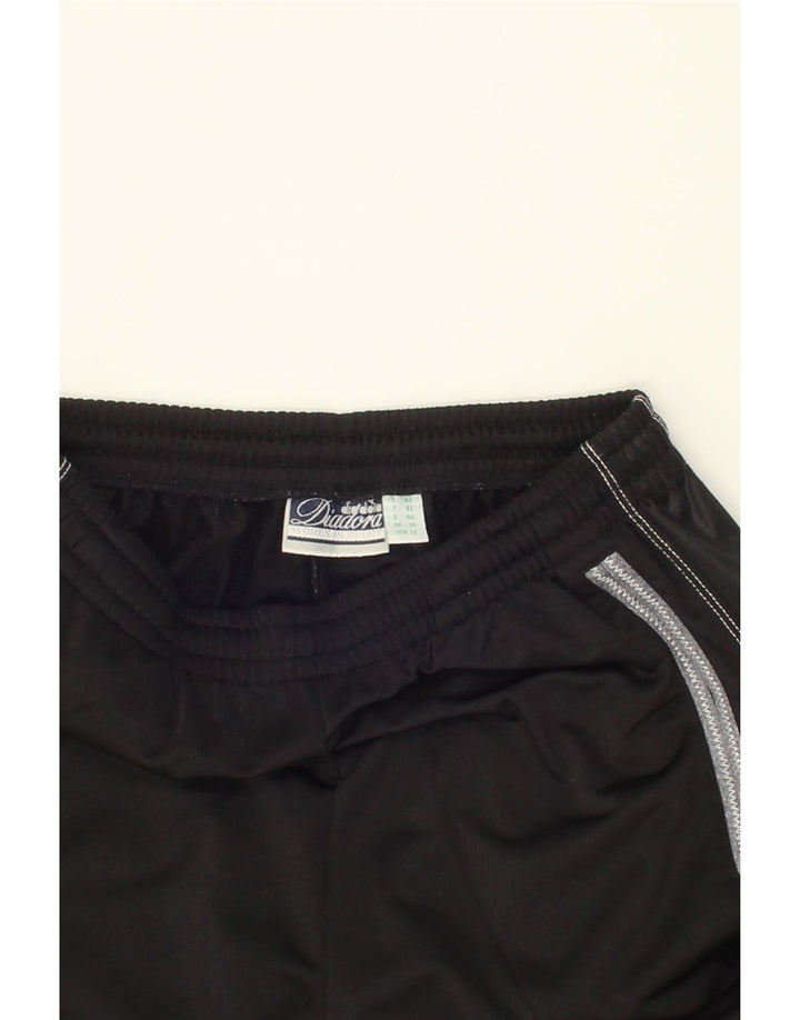 DIADORA Womens Tracksuit Trousers UK 14 Medium Black Polyester Vintage Diadora and Second-Hand Diadora from Messina Hembry 