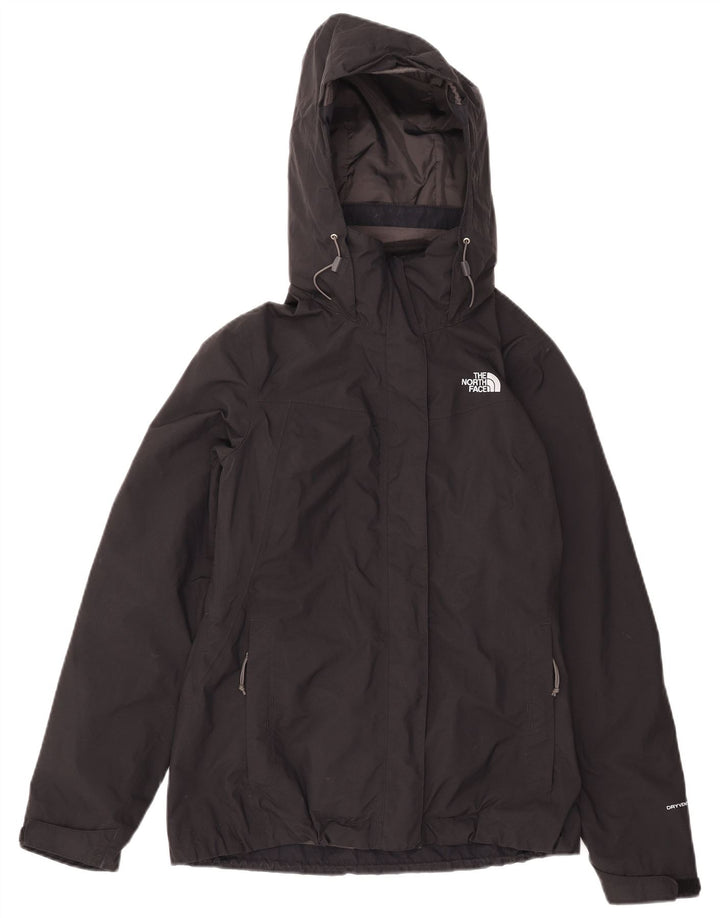 The North Face Damen-Windbreakerjacke mit Kapuze, UK 10, Größe S, schwarzes Nylon