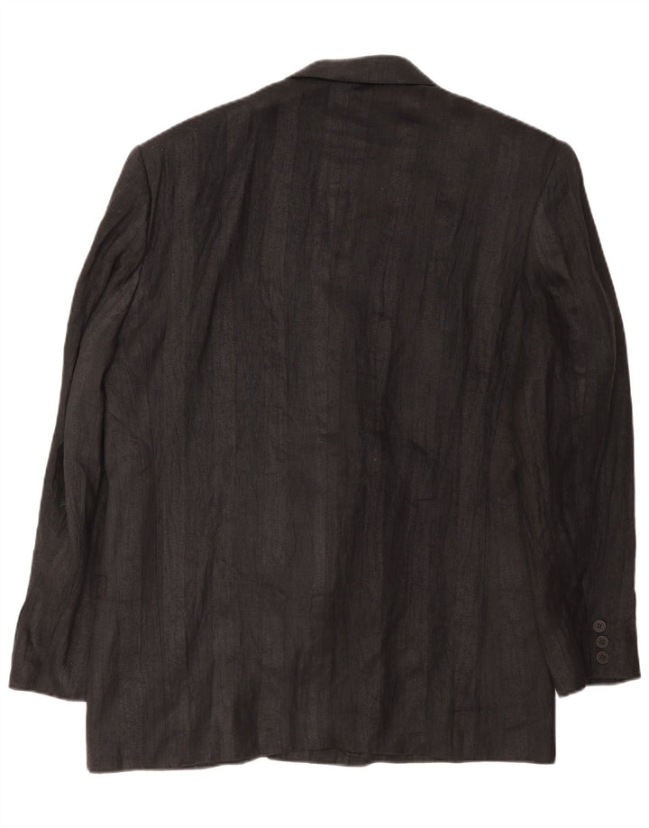Umberto Ginocchietti Herren Zweireihige Blazerjacke IT 52 XL Schwarz
