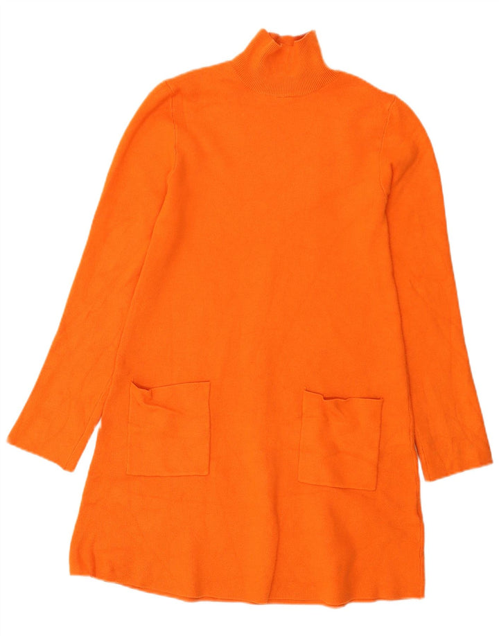 Zara Damen Pulloverkleid UK 8 Small Orange