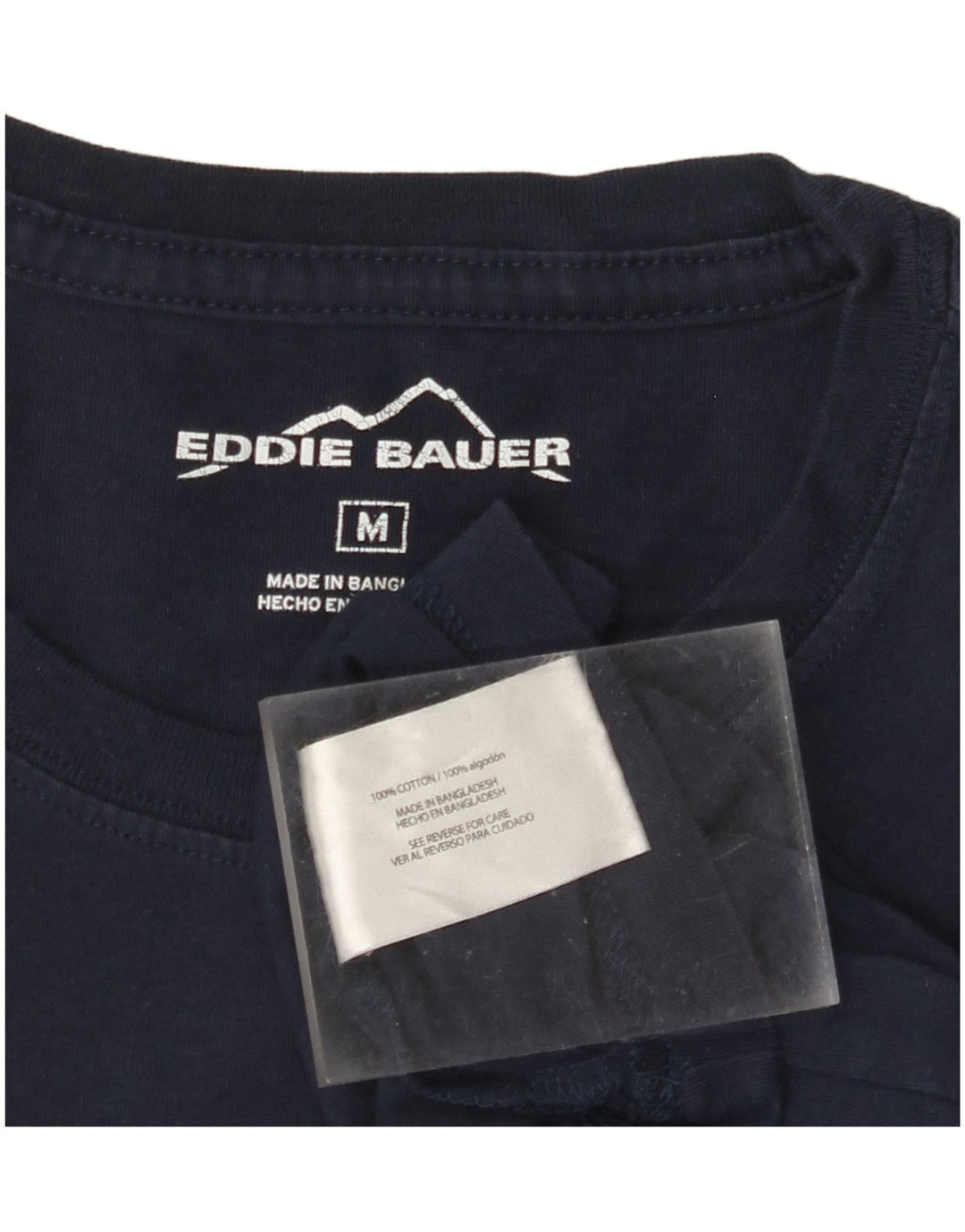 EDDIE BAUER Herren T-Shirt Top Medium Marineblau Baumwolle