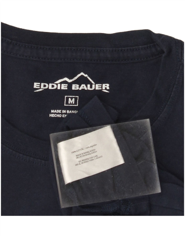 EDDIE BAUER Herren T-Shirt Top Medium Marineblau Baumwolle