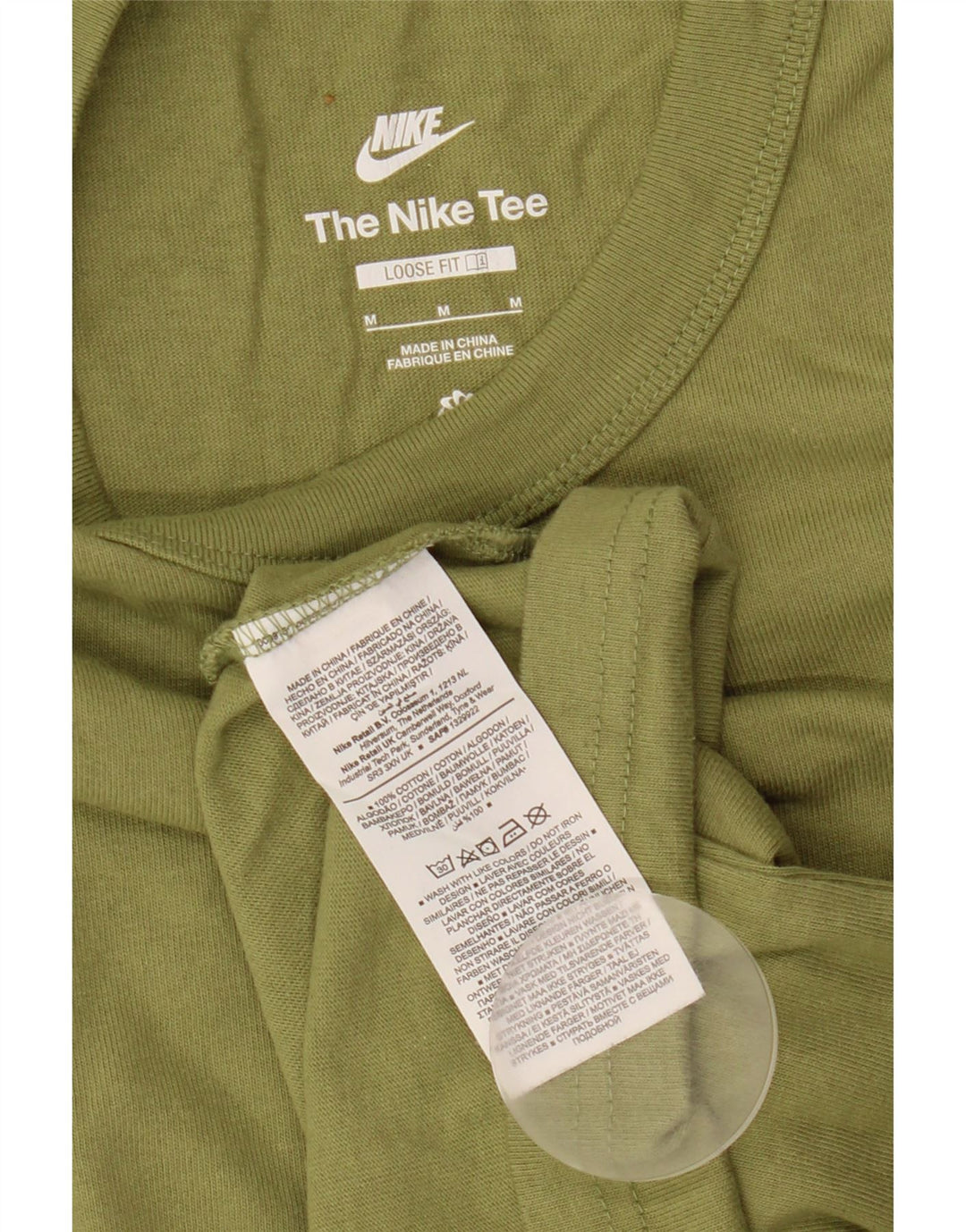 Nike Herren-T-Shirt mit lockerer Passform, mittlere Khaki-Baumwolle