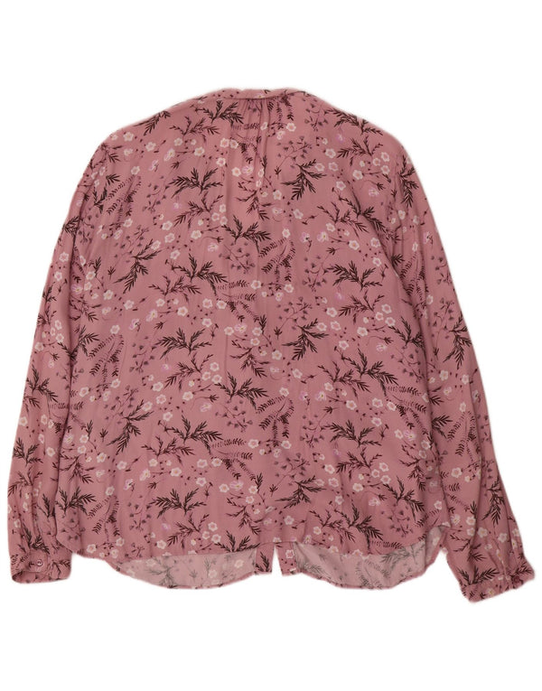 Laura Ashley Damen Hemdbluse UK 18 XL Rosa Blumenviskose