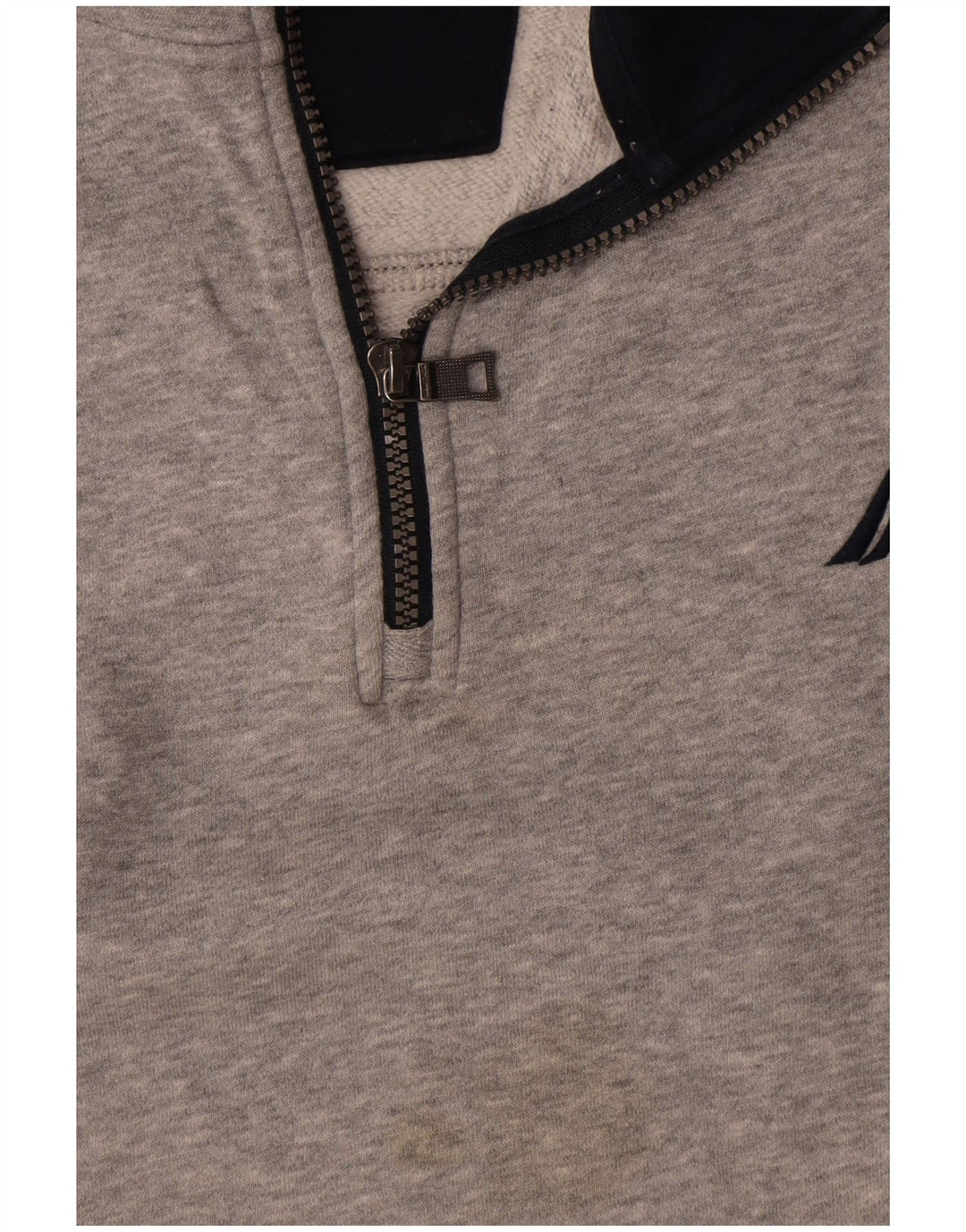 Nautica Herren-Sweatshirt mit grafischem Reißverschluss, Größe L, Grau, Farbblock