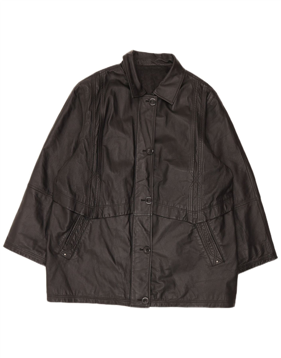 Canda Herren Lederjacke IT 52 XL Schwarzes Leder