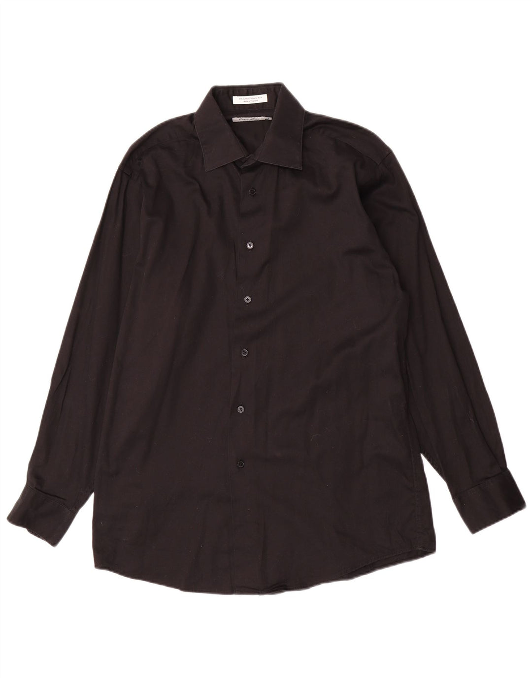 Calvin Klein Herrenhemd Größe 15 1/2 Mittelschwarze Baumwolle