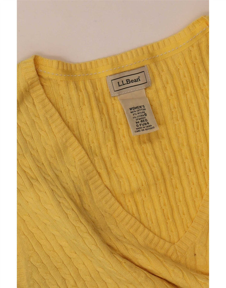 L.L.Bean Damen Weste Tank Top UK 12 Mittelgelbe Baumwolle