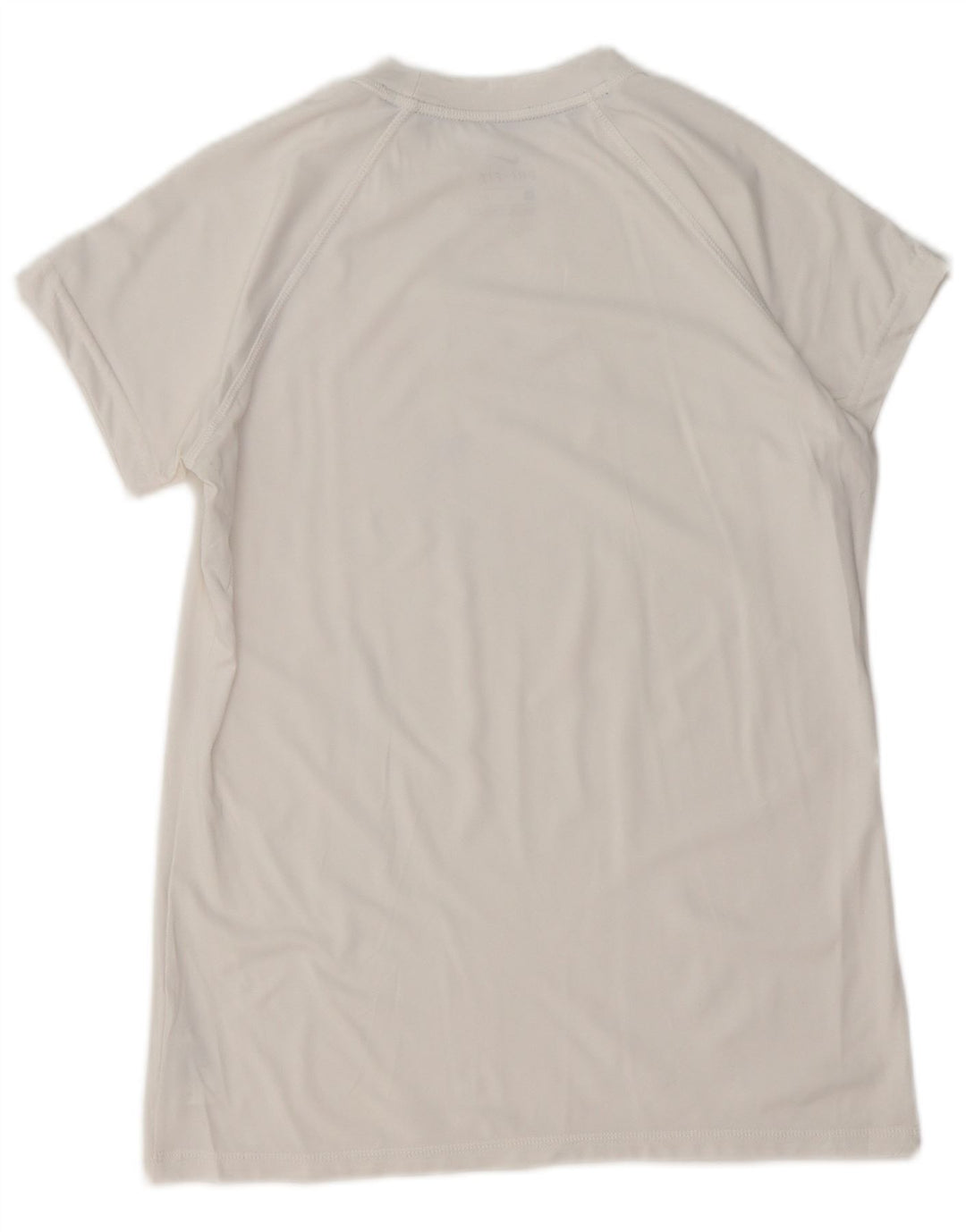 NIKE Damen Dri Fit Graphic T-Shirt Top UK 12 Mittelweißes Polyester