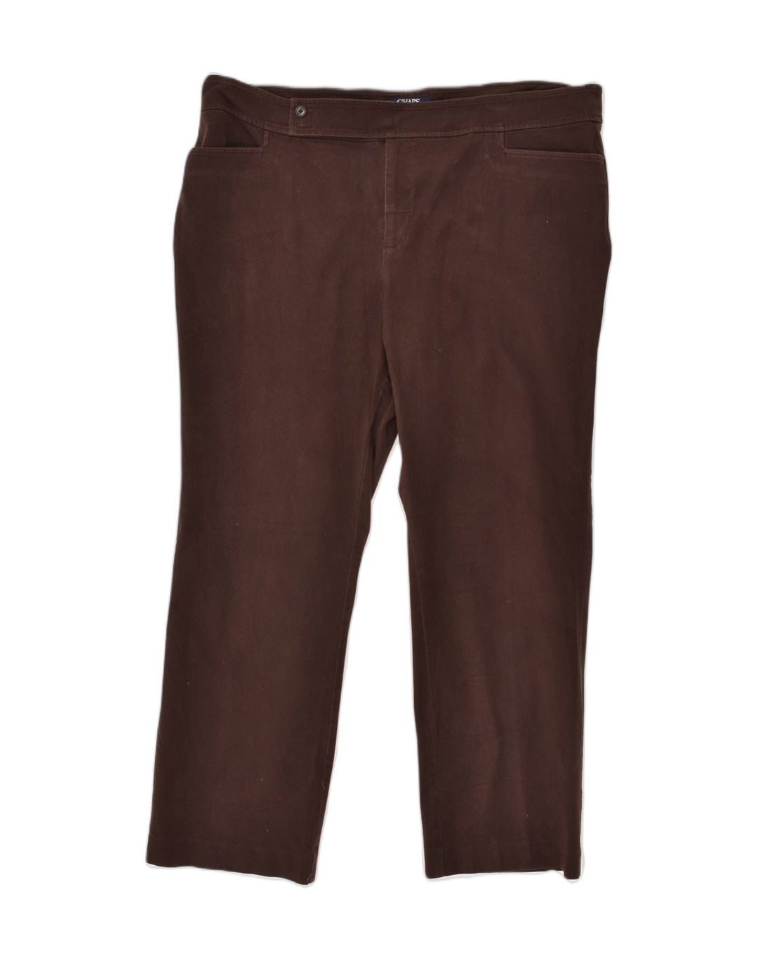 CHAPS Womens Slim Casual Trousers US 20 3XL W42 L30 Brown Cotton | Vintage Chaps | Thrift | Second-Hand Chaps | Used Clothing | Messina Hembry 